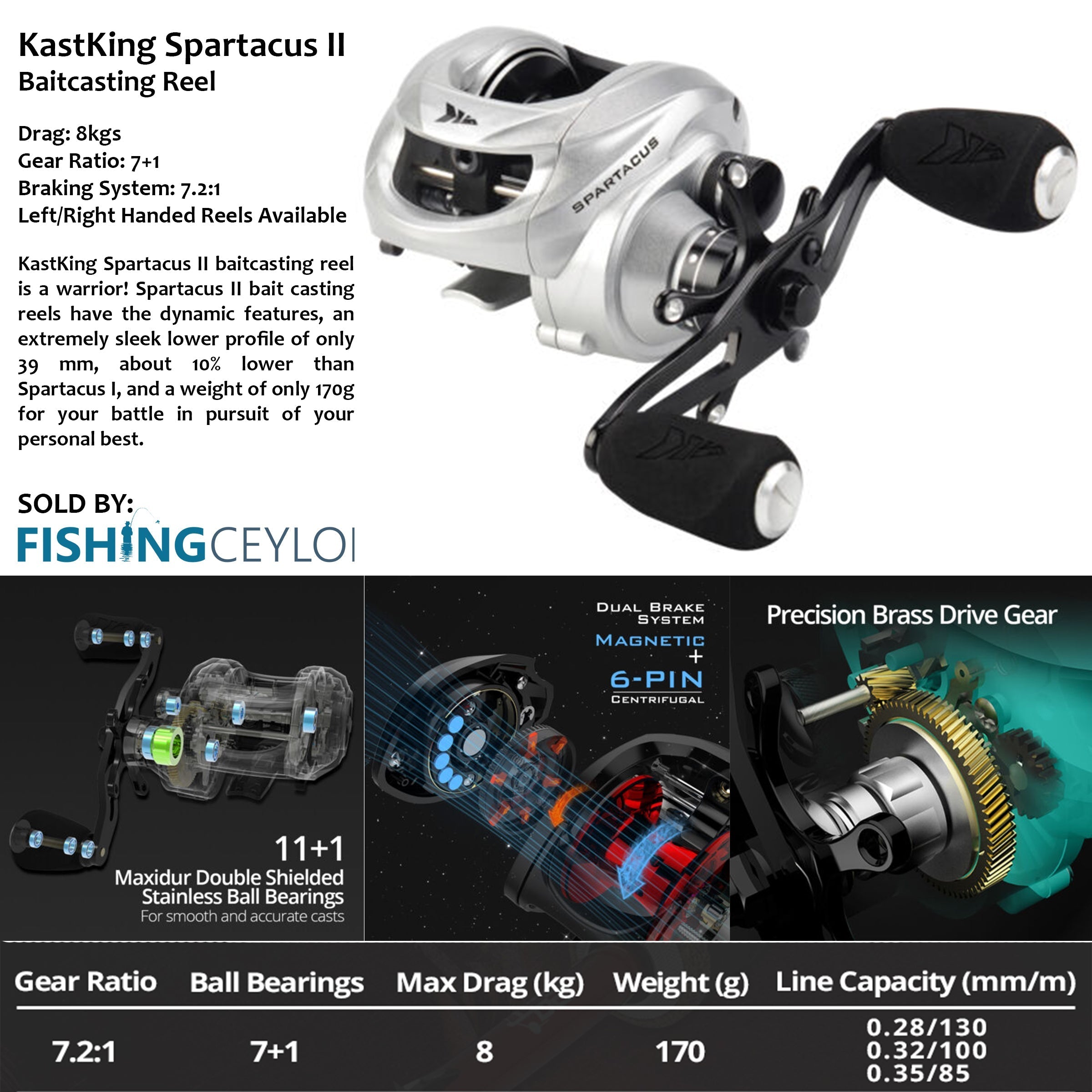 KastKing Spartacus II Fishing Reel - New Spinning India | Ubuy