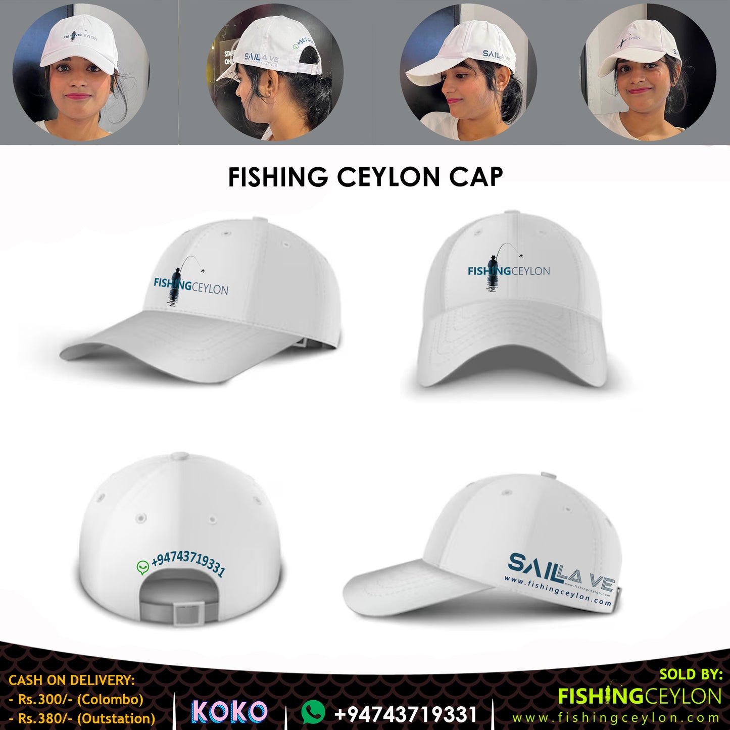 Fishing Ceylon Cap (White)