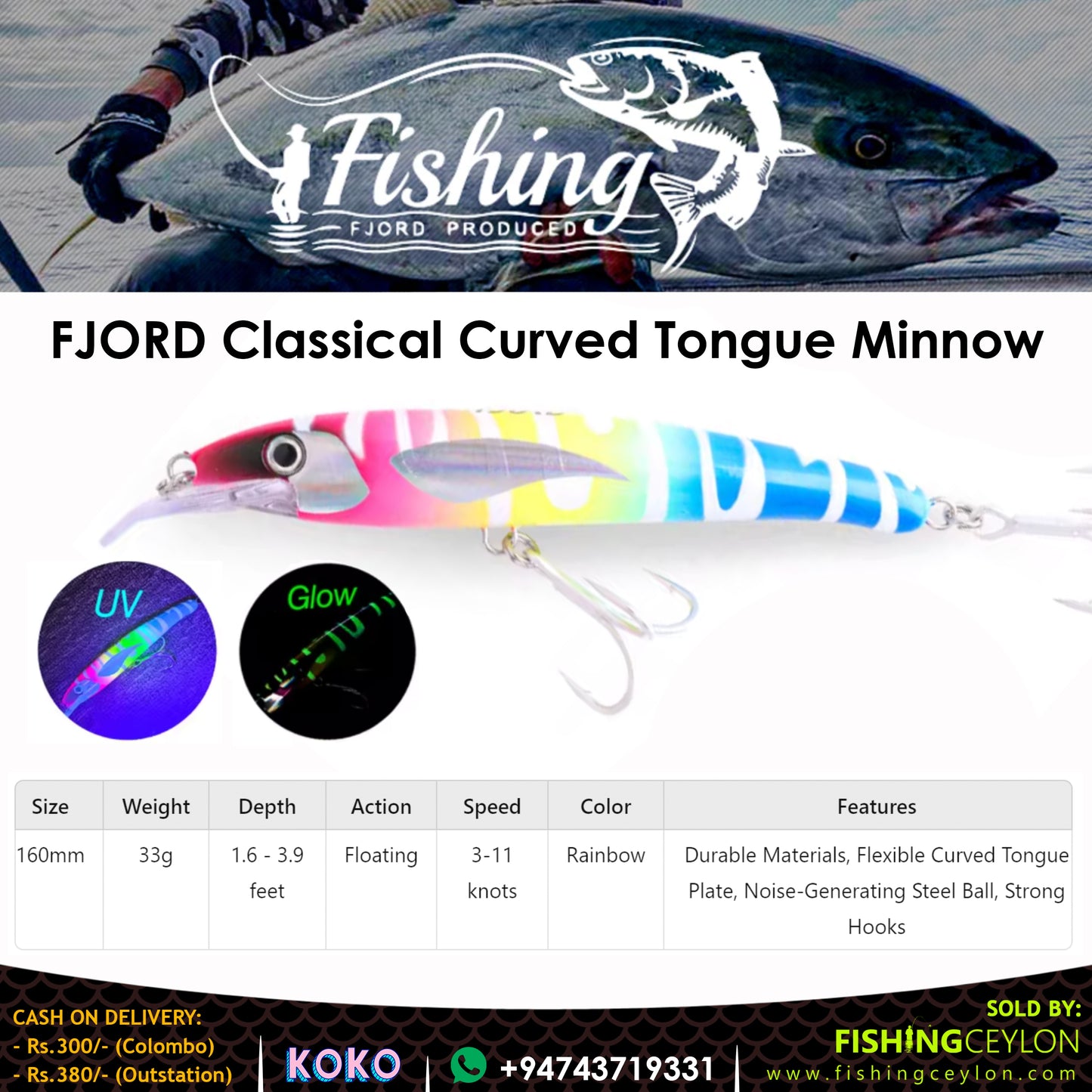 FJORD Classical Curved Tongue Minnow