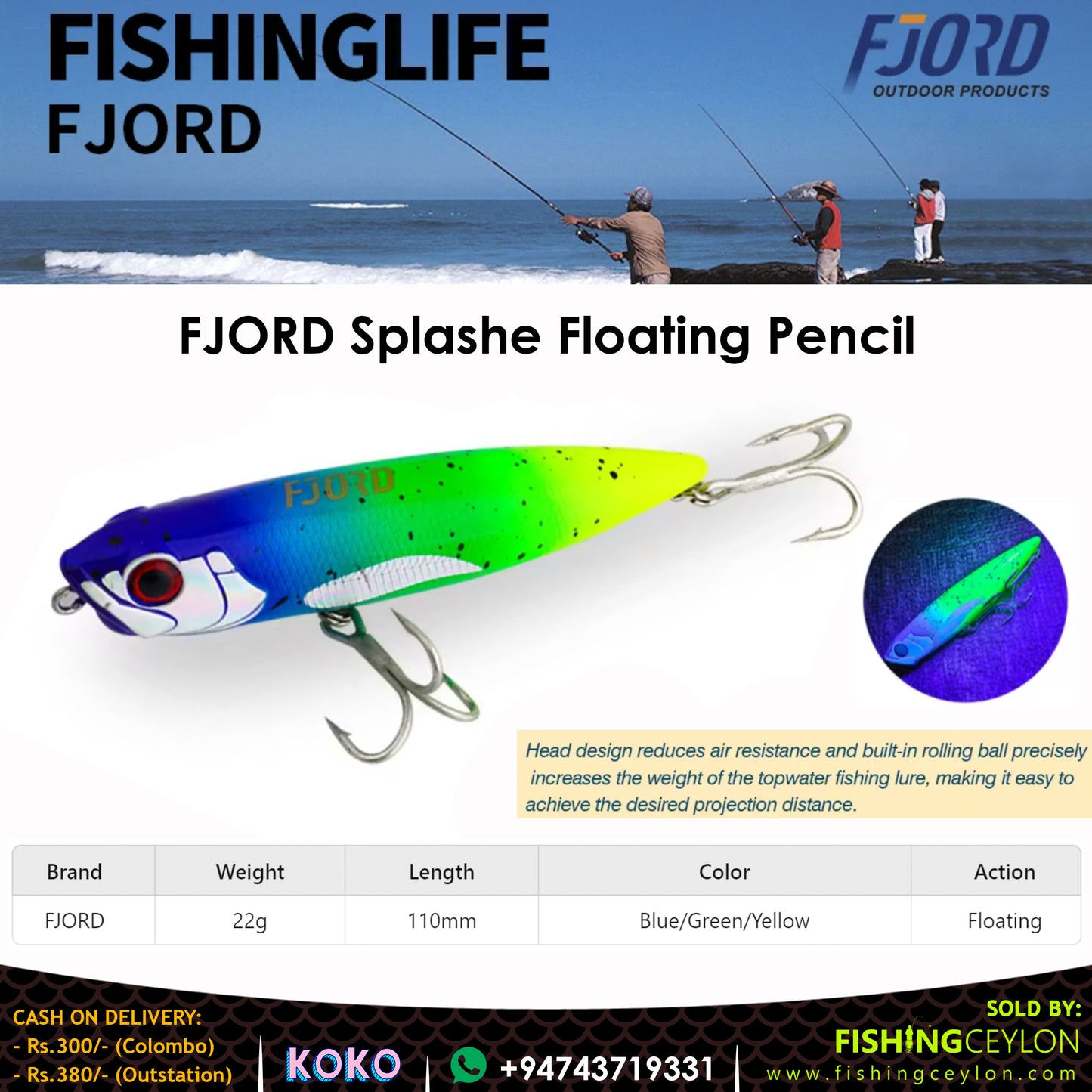 FJORD Splashe Floating Pencil