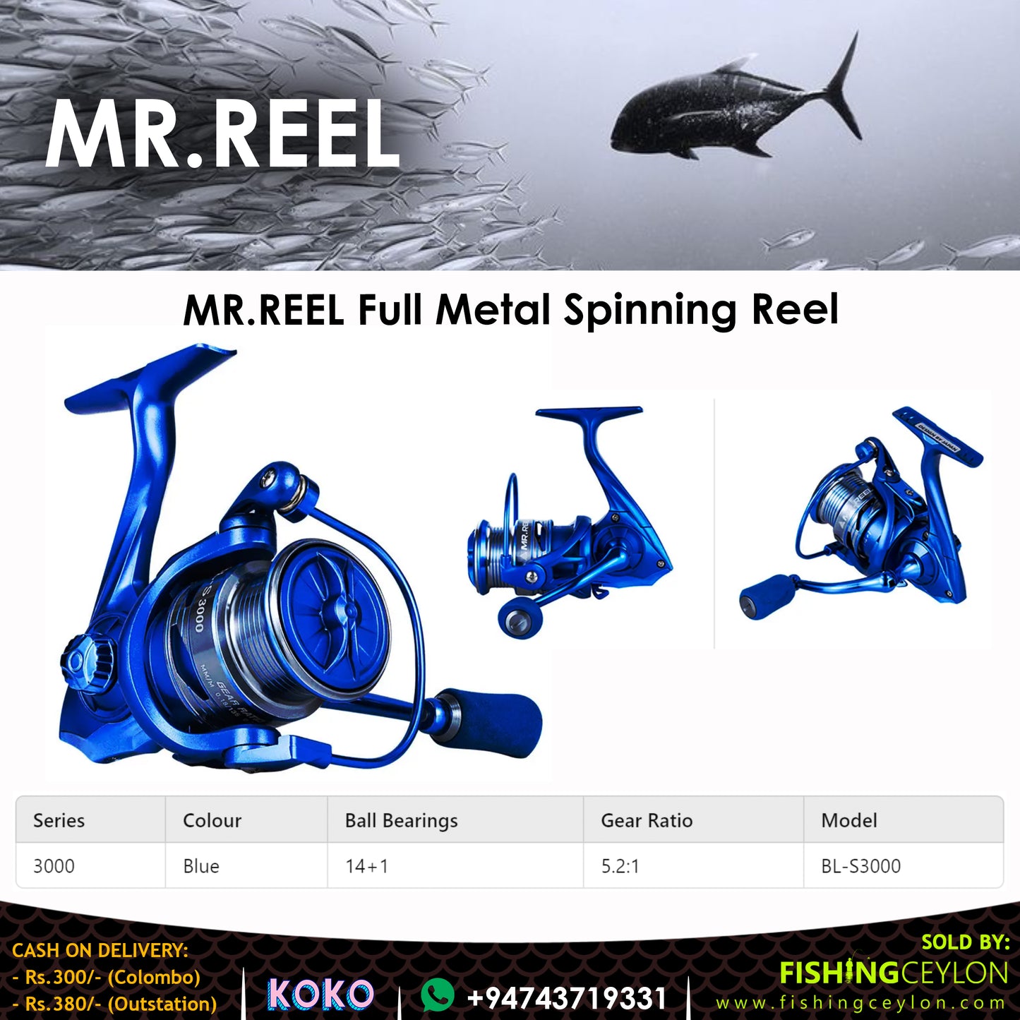 MR.REEL Full Metal Spinning Reel