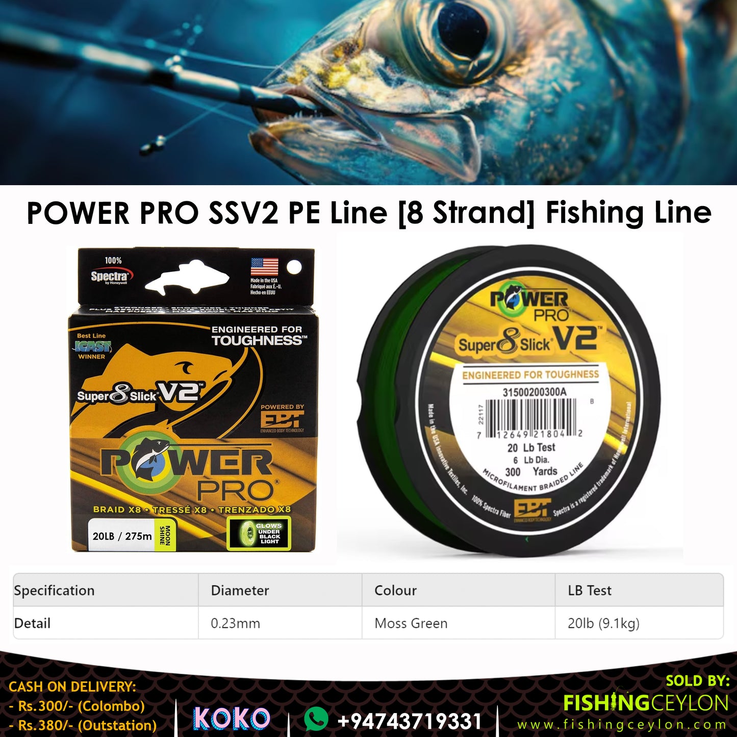 POWER PRO SSV2 PE Line [8 Strand] Fishing Line