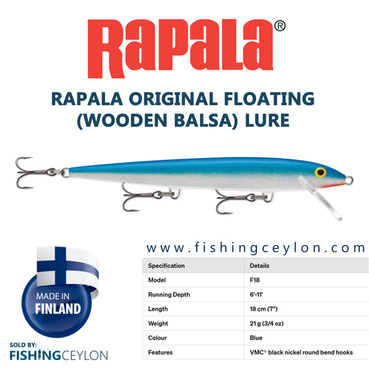 Rapala Original Floating (Wooden Balsa) Lure - (Finland/Estonia)